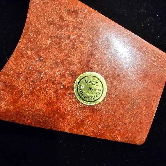 Vintage Lee Sands Mosaic Shell Necklace 1980s Retro Red Necklace - Picture 4 of 4